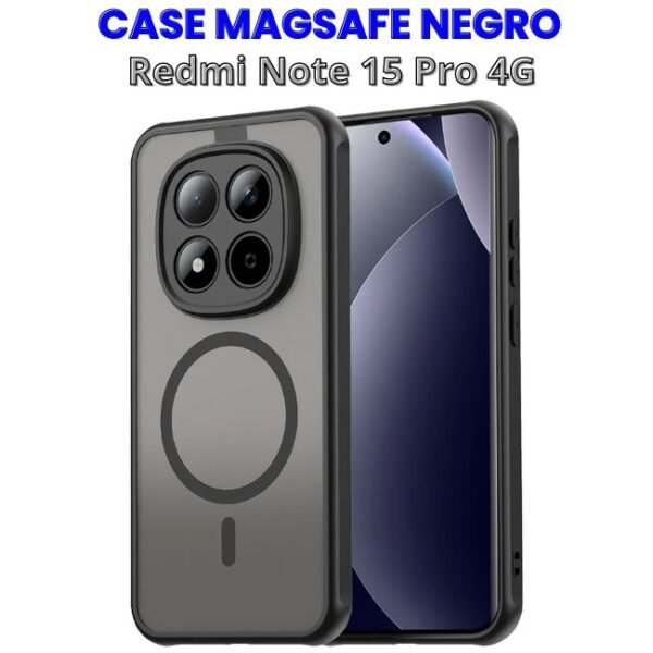 Case MagSafe Negro Mate Redmi Note 15 Pro 4g