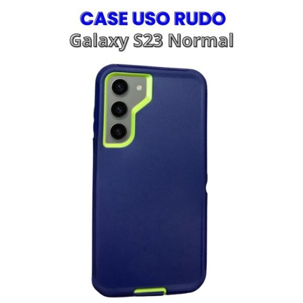 CASE USO RUDO AZUL CON VERDE GALAXY S23 NORMAL Case Uso Rudo Azul con Verde para S23 Normal