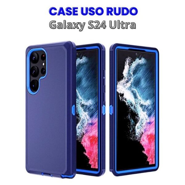 CASE USO RUDO AZUL GALAXY S24 ULTRA Case Uso Rudo Azul de 3 Piezas S24 Ultra