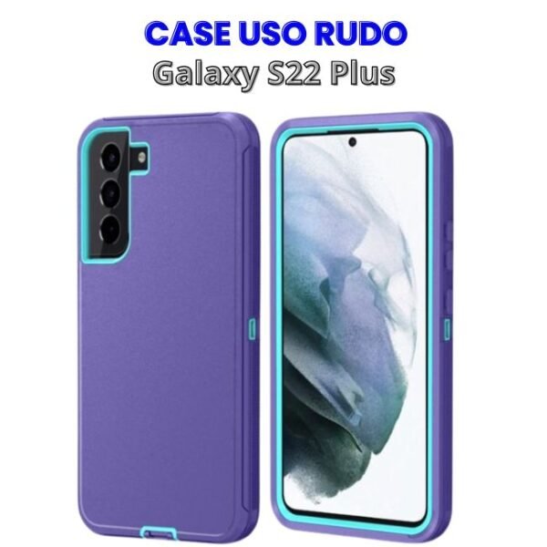 Case Uso Rudo Morado con Celeste para S22 Plus