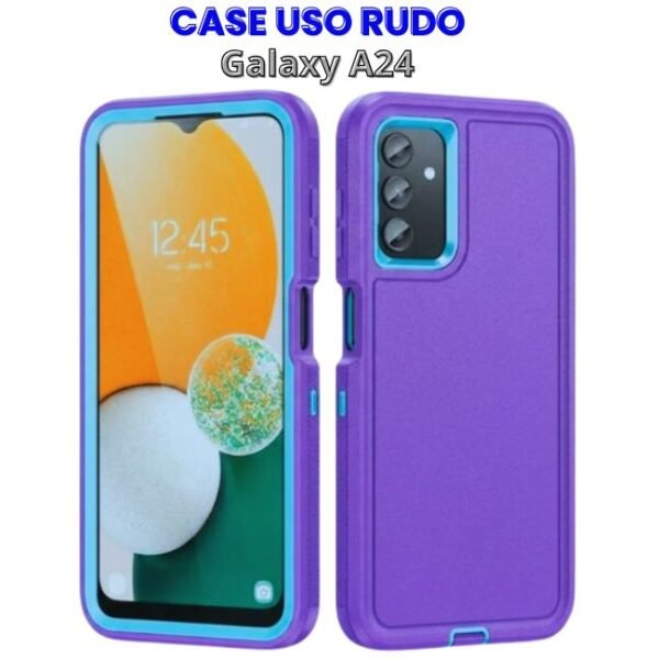 Case Uso Rudo Morado con Celeste Samsung A24