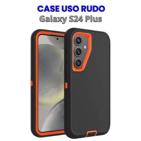 Case Uso Rudo Negro con Naranja para S24 Plus