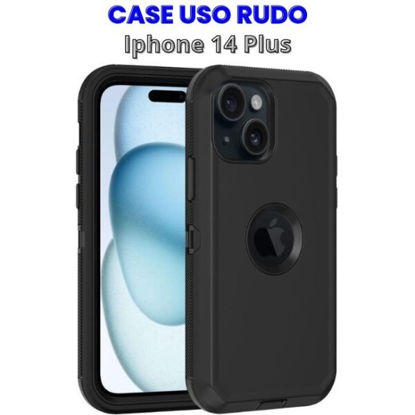 CASE USO RUDO NEGRO IPHONE 14 PLUS Case Uso Rudo Negro Iphone 14 Plus