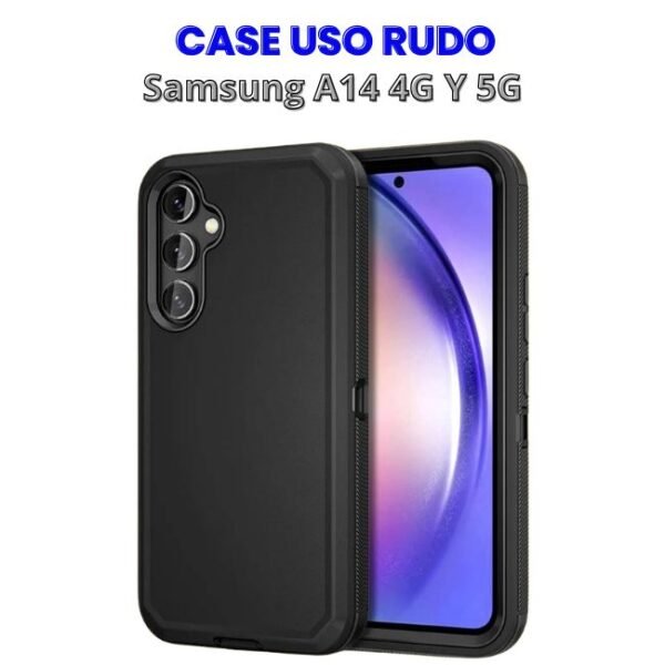 Case Uso Rudo Negro Samsung A14 4G Y 5G