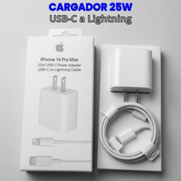 Cargador Completo para Iphone 25w USB-C a Ligthning Cable