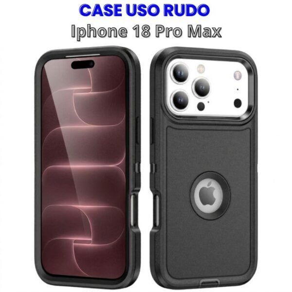 CASE USO RUDO NEGRO IPHONE 18 PRO MAX Case Uso Rudo Negro para Iphone 18 Pro Max